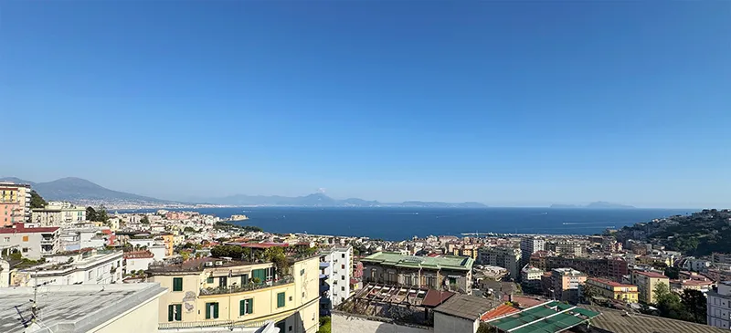 First day in Naples. A view of Naples, the Vesuvius and the Golfo di Napoli
