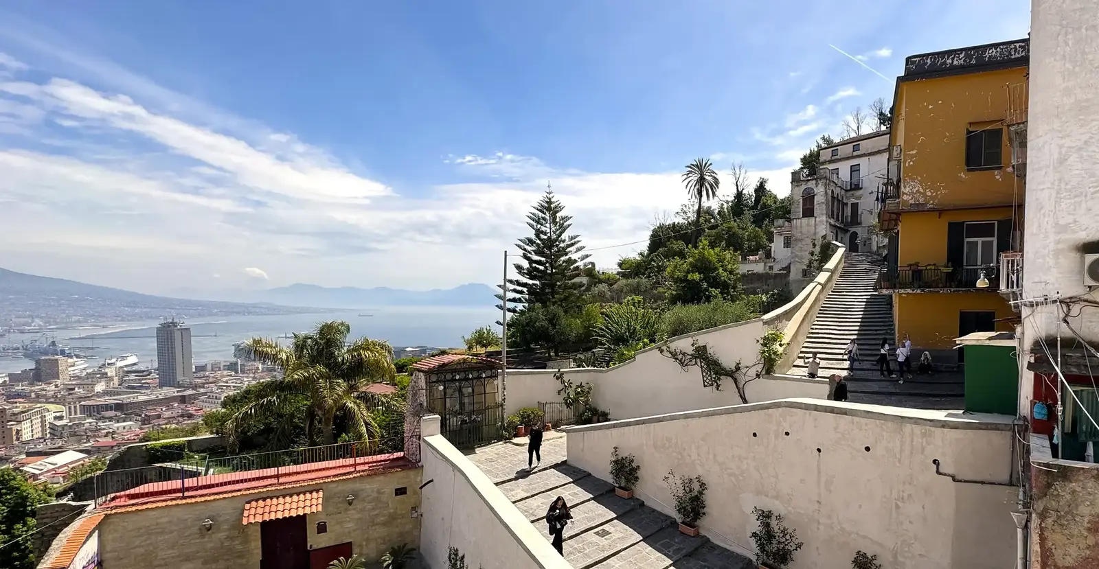 Views of the Vesuvius and Gulf of Naples from the Walk of Pedamentina