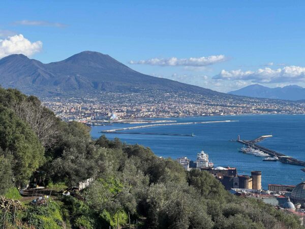 Views of the Vesuvius and Gulf of Naples from the Walk of Pedamentina