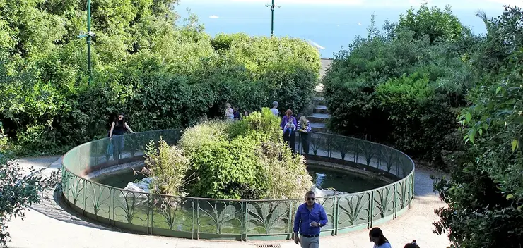 The Fountain of the Lovers inside Villa Floridiana in Naples